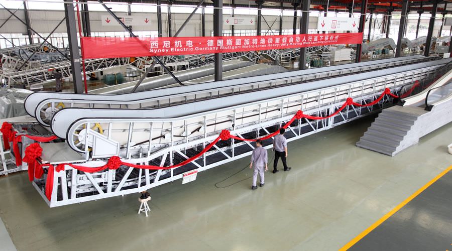 “熱火朝天迎下線，風雨無阻忙發(fā)運”—西尼機電 · 斯圖加特重載自動人行道下線、發(fā)運儀式隆重舉行！